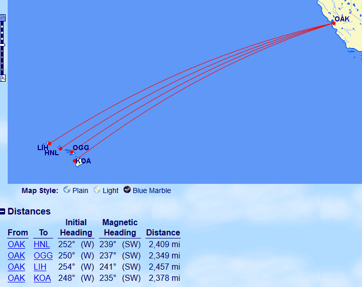 OAK to Hawaii with Avios