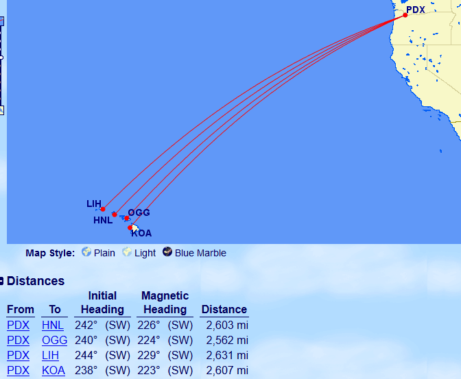 PDX to Hawaii with Avios