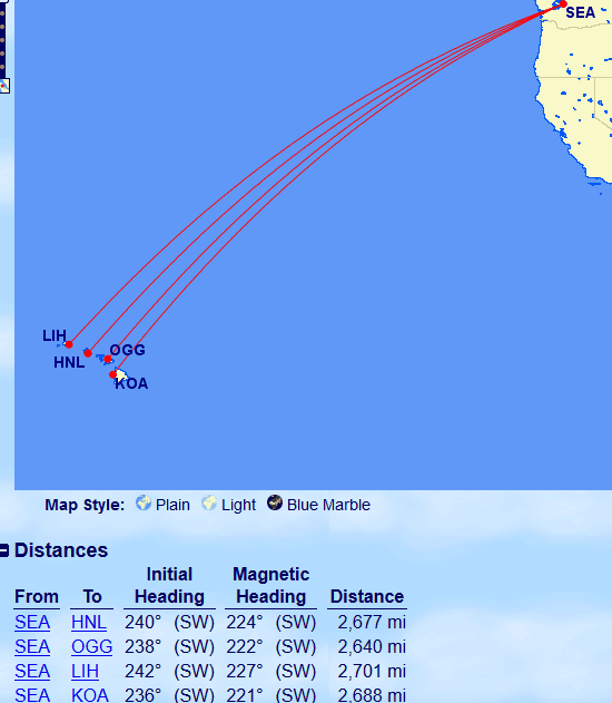 SEA to Hawaii with Avios