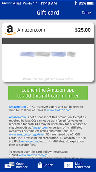 MPX App Amazon Gift Card