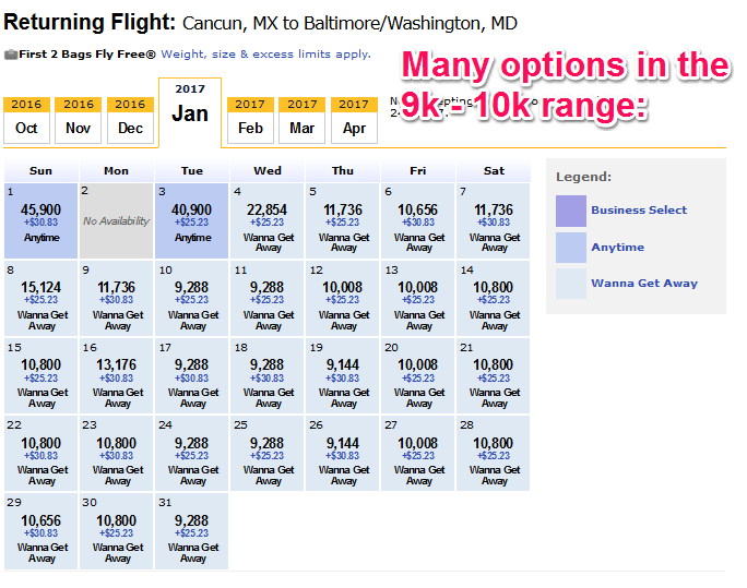 low-fare-calendar-january-cun-to-bwi-updated