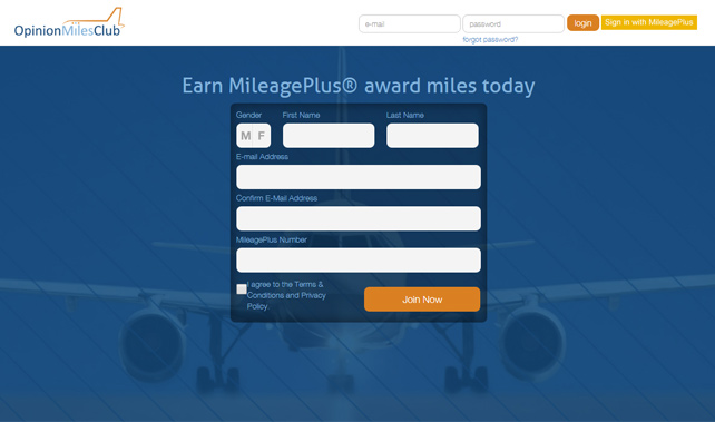 The Opinion Miles Club Homepage