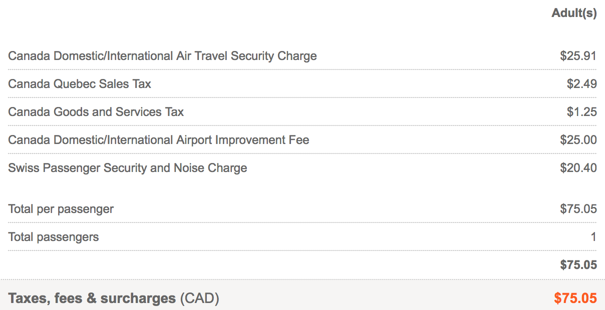 Aeroplan Points Chart 2017