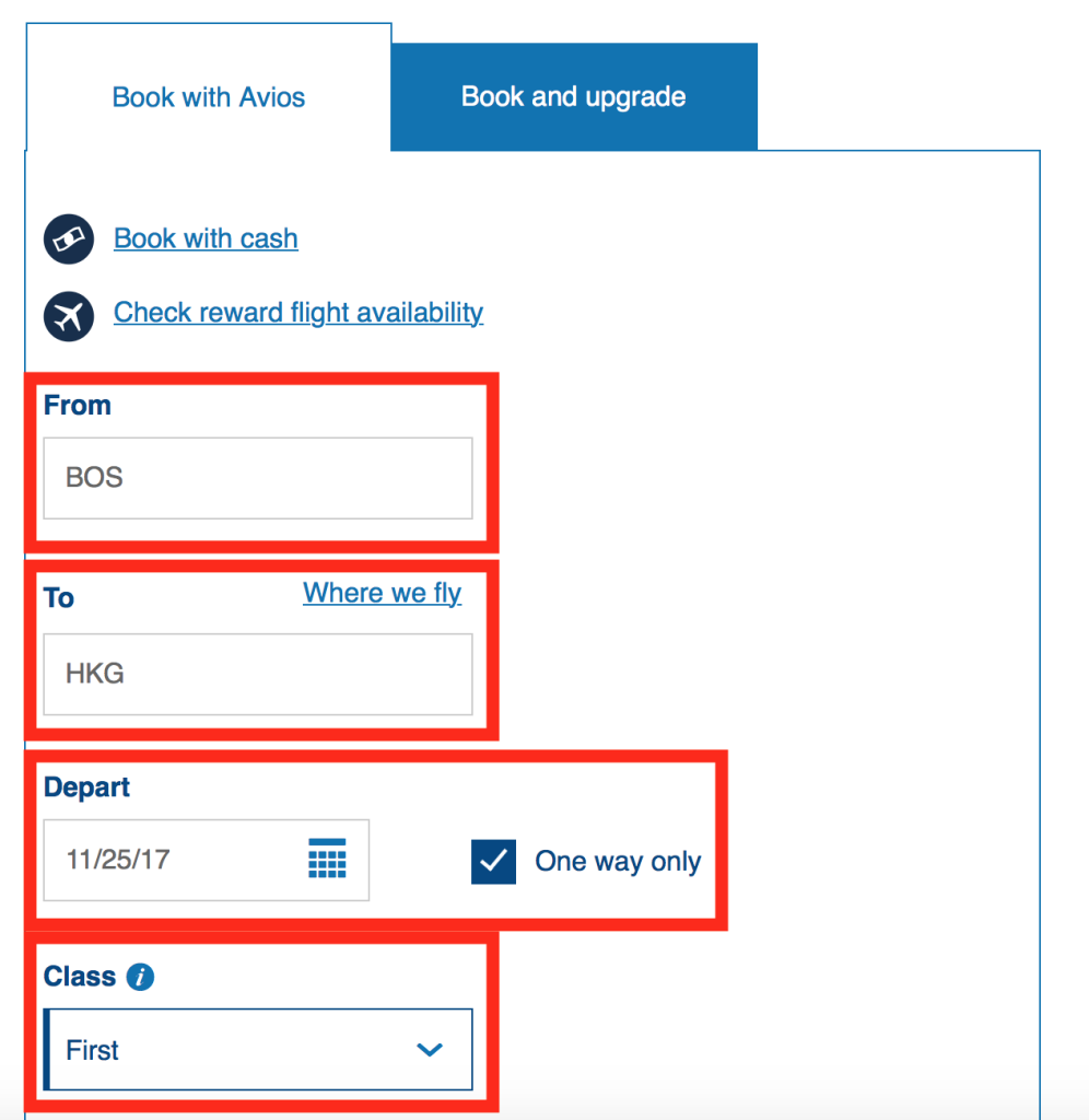 Search for oneworld flights using BA